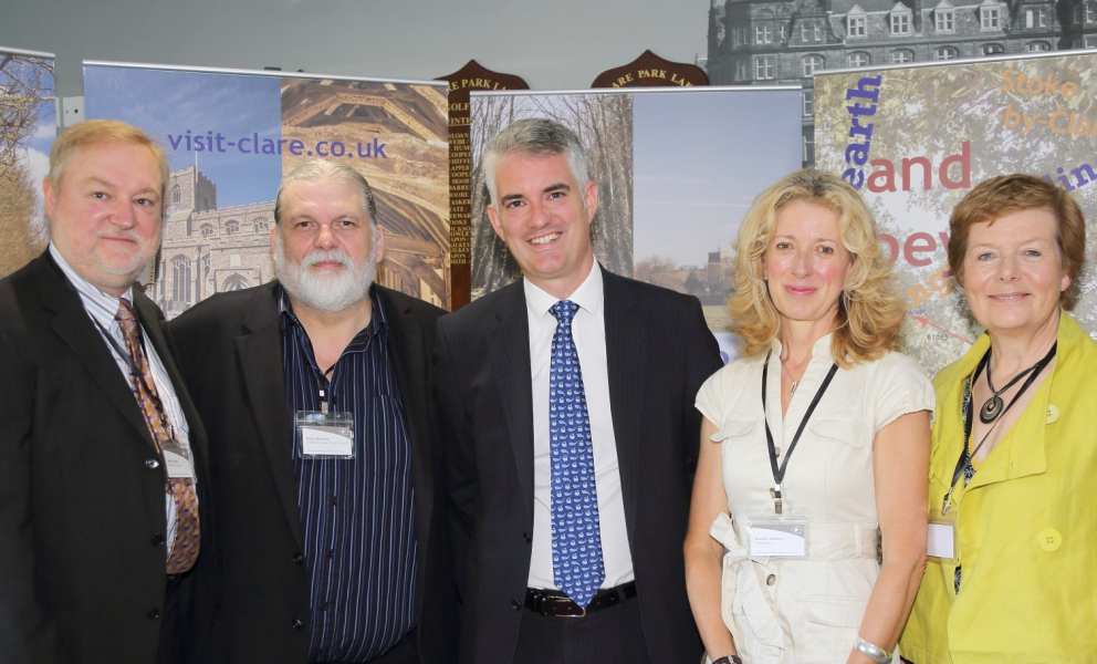 Cllr Alaric Pugh, Cllr Paul Bishop, James Cartlidge MP, Susan Moore, Cllr Mary Evans 