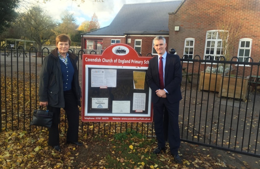 James Cartlidge MP at Cavendish CEVC Primary School 