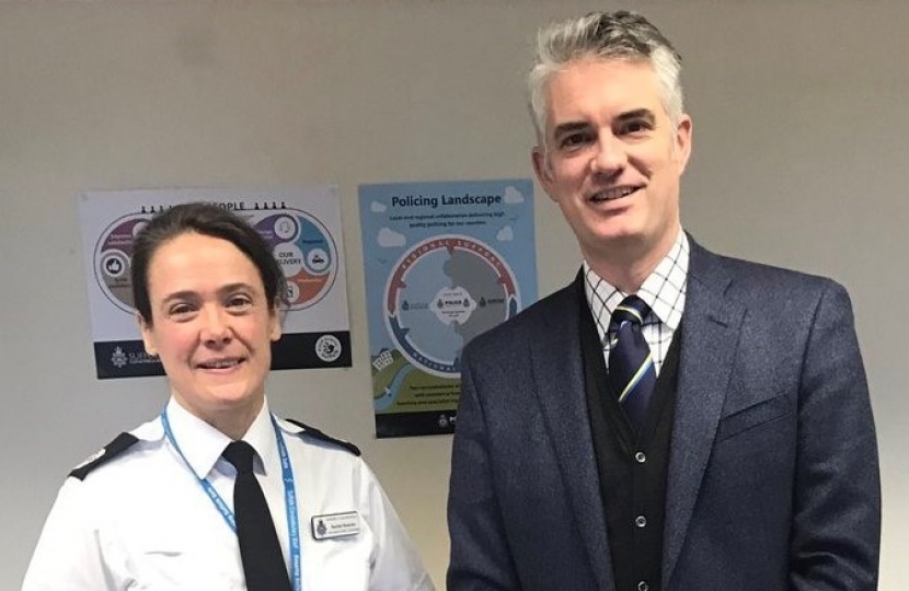 James Cartlidge MP with Assistant Chief Constable Rachel Kearton 