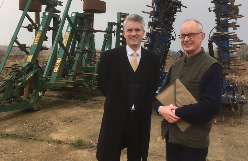 James Cartlidge MP at Shimpling Park Farm 