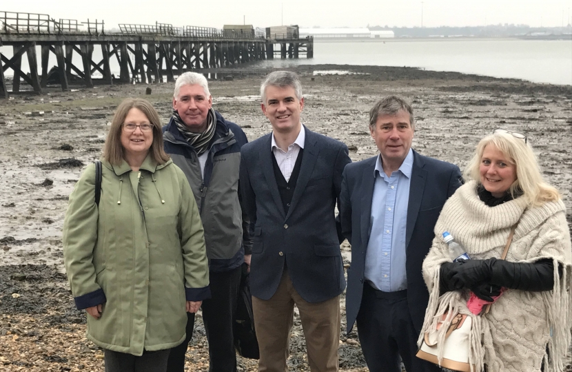 James Cartlidge MP at Shotley Pier 