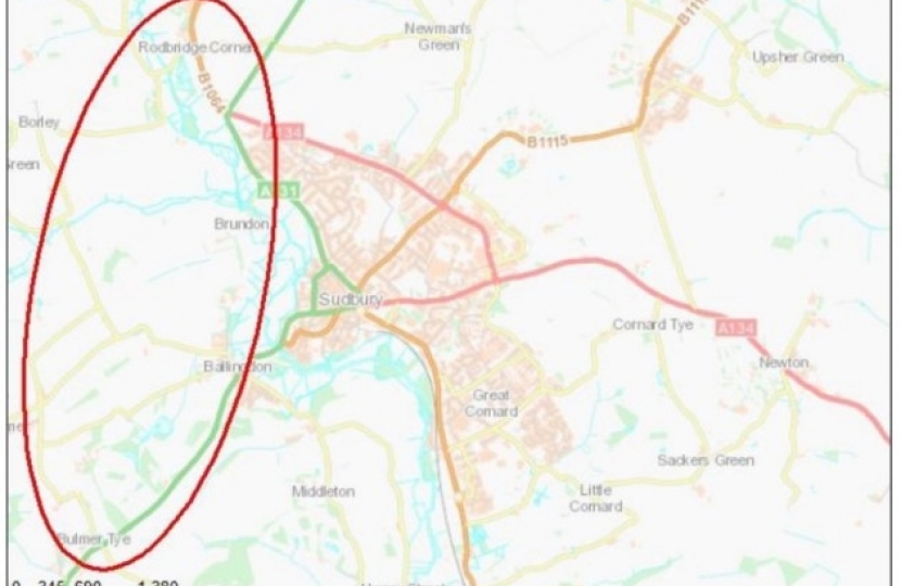 Proposed Sudbury Relief Road area