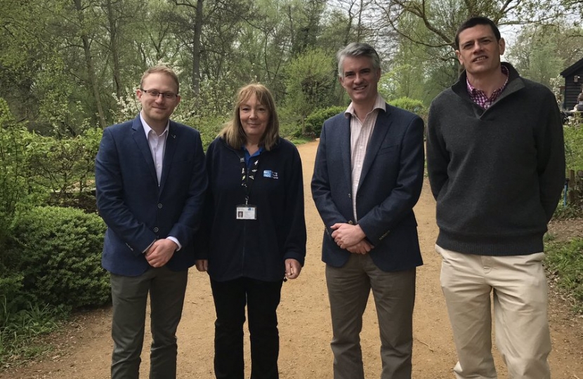 L-R Robert Linguard, Sharon Barker, James Cartlidge MP & Ben McFarland