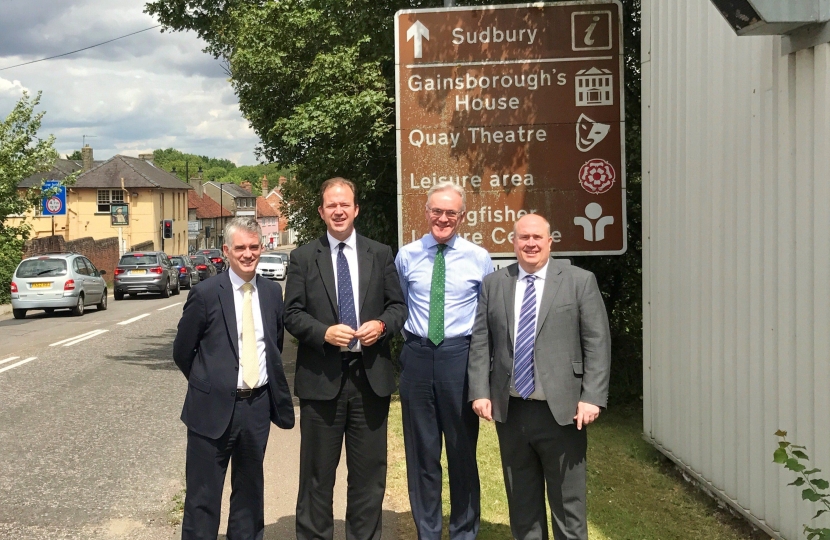 James Cartlidge MP, Jesse Norman MP, Mark Pendlington, Cllr Colin Noble 