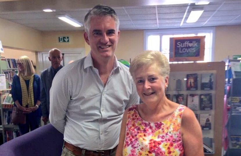 James Cartlidge MP at Hadleigh Library 