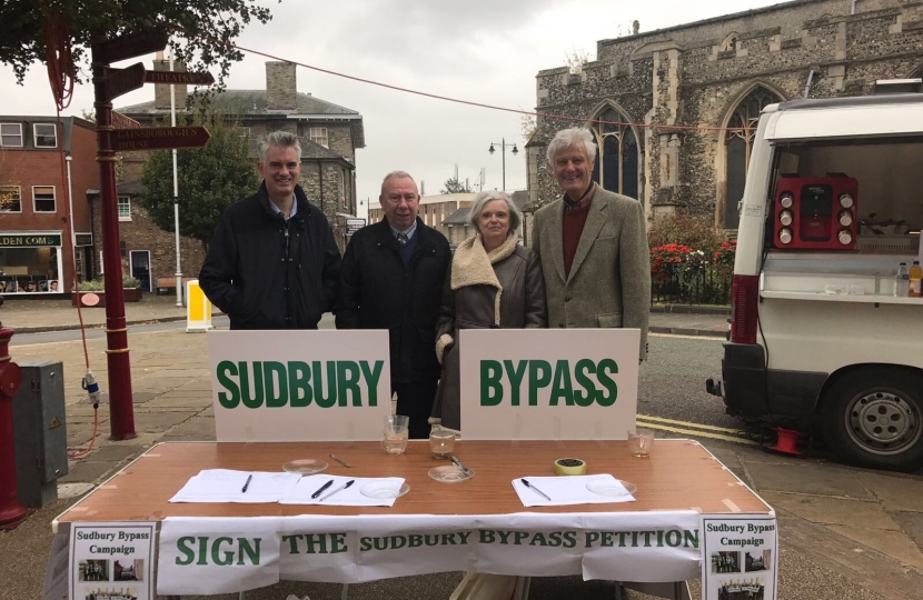 James Cartlidge MP, Cllr Peter Beer, Cllr Jan Osborne, Lord Philips of Sudbury