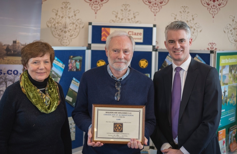 Cllr Mary Evans, James Cartlidge MP