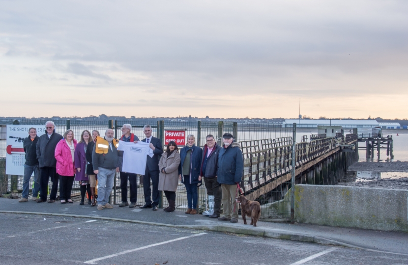 James Cartlidge with Shotley Pier Group