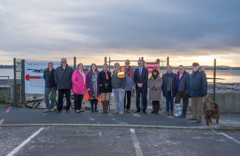 James Cartlidge with Shotley Pier Group