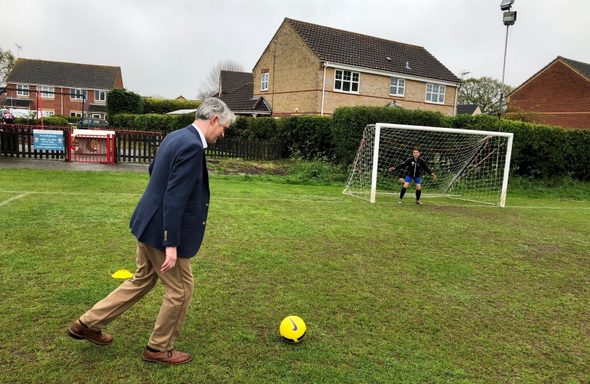 James Cartlidge playing football