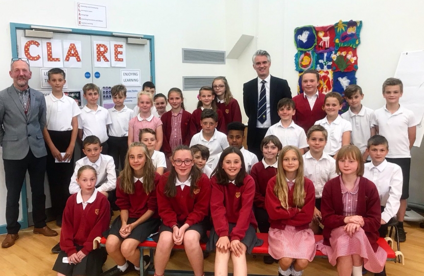 James Cartlidge at Clare Primary School 