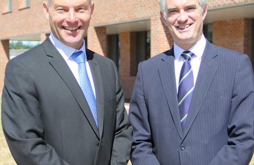 James Cartlidge with Mr Wayne Lloyd theHeadteacher