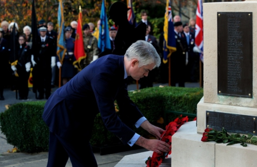 James Cartlidge MP at Sudbury Remembrance Service 