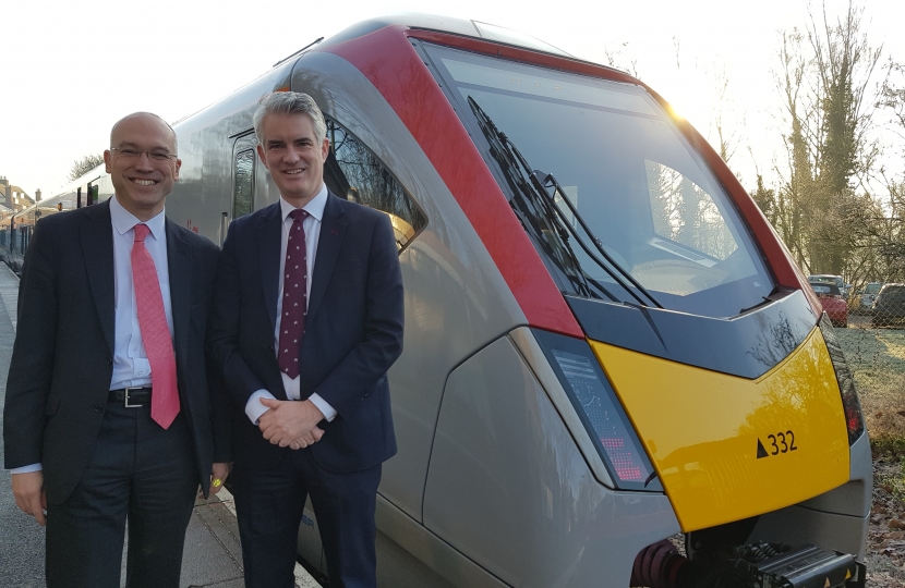 MP Welcome New Trains on the Sudbury Branch Line