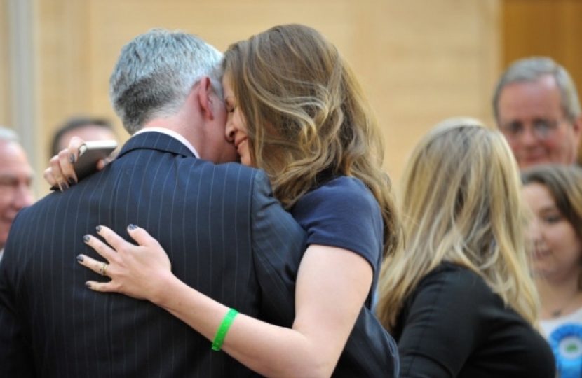 James Cartlidge MP with his wife Emily