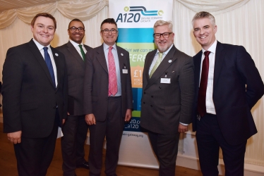 James with colleagues at the A120 Campaign Parliamentary Reception 