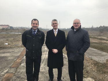 James at the proposed Brantham rail depot 