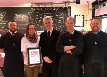 James Cartlidge MP at Lavenham Butchers