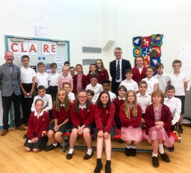 James Cartlidge at Clare Primary School 