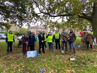 James Cartlidge MP crocus planting 