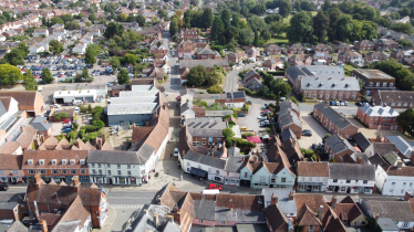 Hadleigh high street drone